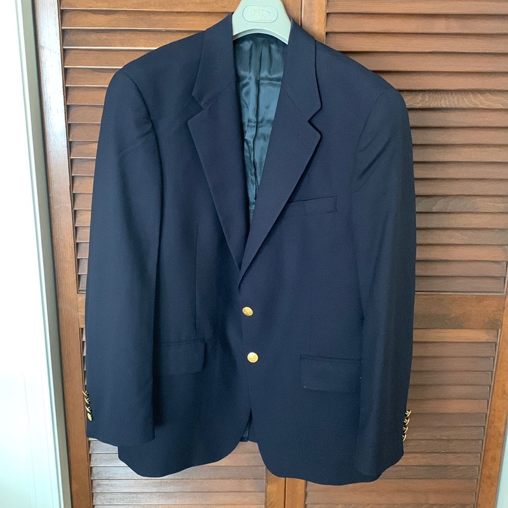 Sport Coat, Nautical Navy, Gold Buttons
